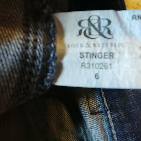 Rock & Republic Stinger Cutoff Denim Shorts Sz. 6 - Picture 3 of 3